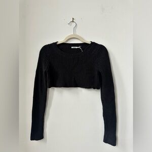 Black crop sweater